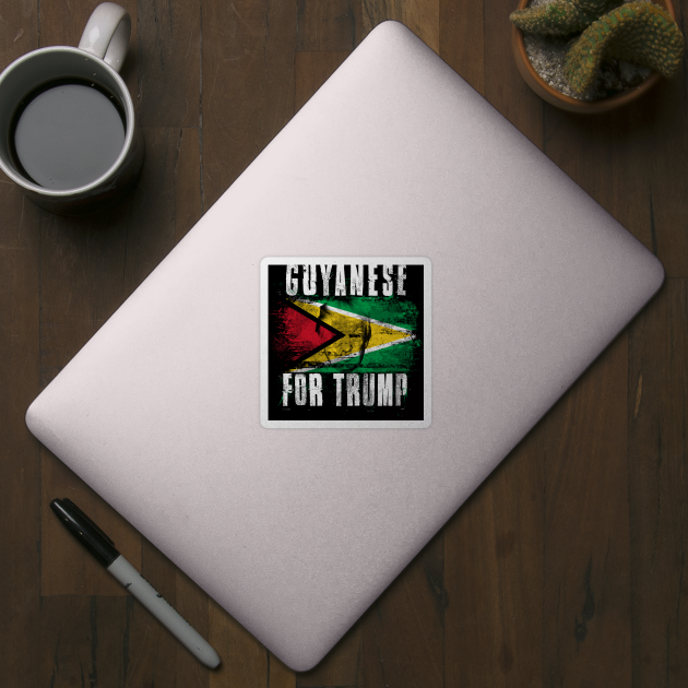 Guyanese For Trump - Trump 2020 Patriotic Flag by Family Heritage Gifts